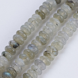 Chapelets de perles en labradorite naturelle , rondelle, 4.5~5x2~2.5mm, Trou: 0.8mm, Environ 162~166 pcs/chapelet, 15.1 pouce ~ 15.3 pouces (38.5~39 cm)
