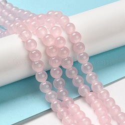 Backen gemalt Nachahmung Jade Glas runden Perle Stränge, Perle rosa, 8.5~9 mm, Bohrung: 1.5 mm, ca. 105 Stk. / Strang, 31.8 Zoll
