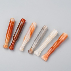 Natürliche Achat Perlen, gefärbt und erhitzt, Zigarettenhalter, Mischfarbe, 56~80x10.5~16.5 mm, Bohrung: 2.5~8 mm