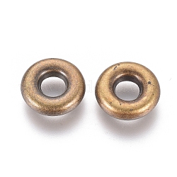 Anneaux de liaison en plastique CCB, anneau, bronze antique, 10.5x3mm, diamètre intérieur: 4 mm