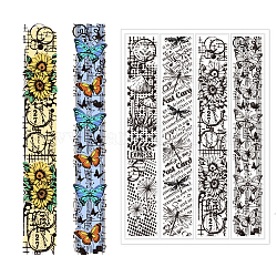 CHGCRAFT Bookmarks Clear Stamps Silicone Stamps Bookmarks Transparent Stamps for Card Making DIY Scrapbooking Photo Album Decoration, 4.3x6.3inch