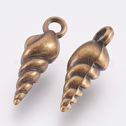 Ccb-Kunststoffanhänger, Schale, Antik Bronze, 21x7x7 mm, Bohrung: 2 mm