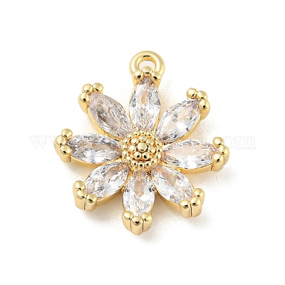 Pendentifs en laiton avec zircon&nbsp;KK-Z032-01A-G-1