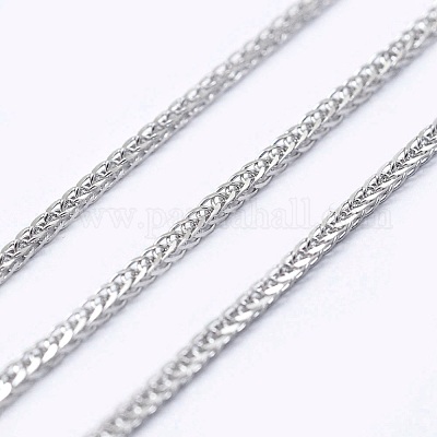 925 Sterling Silver Box Rhodium Adjustable 1mm Chain Silver 