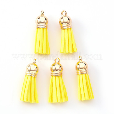 Décorations de pendentif pompon en daim&nbsp;X-FIND-R095-004LG-1