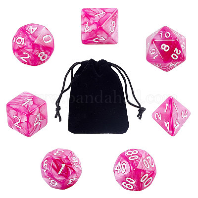 Dragons RPG DND Board Role Play Game 7pcs Acrylic Polyhedral Dice For Dungeons 