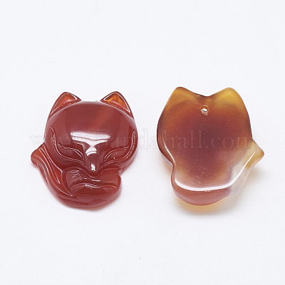 Pendentifs d'agate cornaline naturelle / rouge&nbsp;G-T122-16B-1