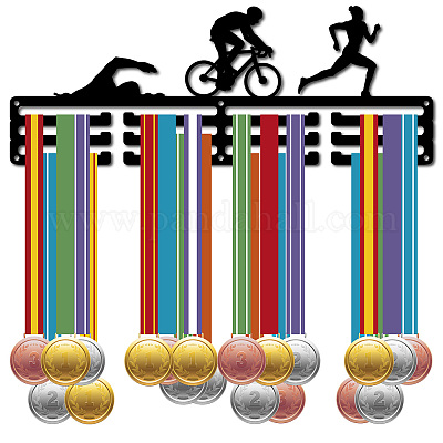 PandaHall Présentoir de Porte-médaille de Triathlon, Cintre d
