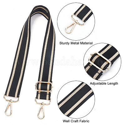 Adjustable Wide Shoulder Strap - 8 color Crossbody Purse Strap with Metal  Buckles and Hooks Replacement for Handbag Canvas Bag