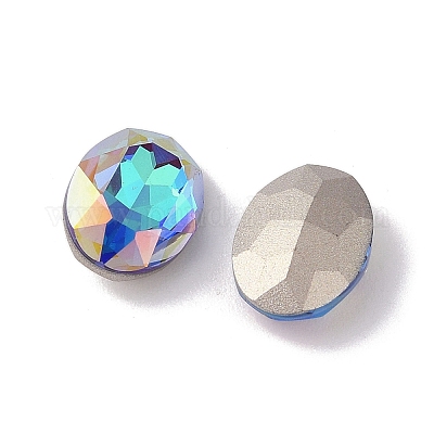 Cabochons de strass en verre&nbsp;RGLA-L029-02B-BBLA-1