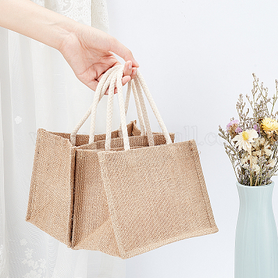 Tote Bag Jute Burlap Personalized Natural Jute Tote Bag -  Denmark