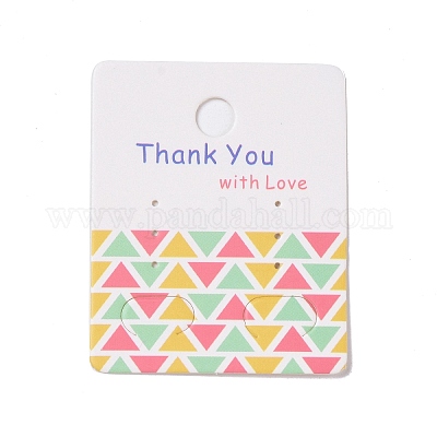 Wholesale Rectangle Paper Earring Display Card with Hanging Hole