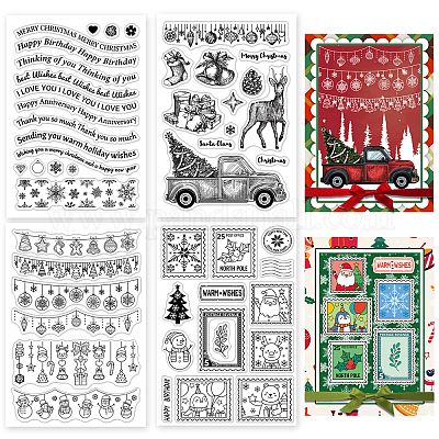 Wholesale Globleland 4 Sheets 4 Style PVC Plastic Stamps 