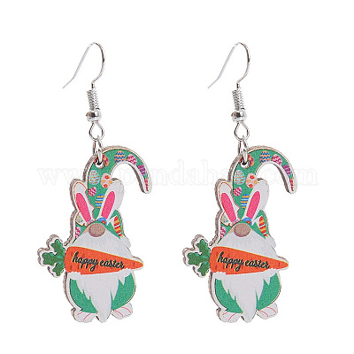 Pendientes colgantes de acrílico de Pascua&nbsp;FS-WG15F89-10-1