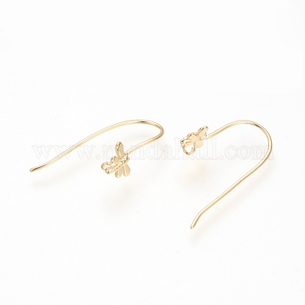 Brass Earring Hooks KK-Q669-72G-1
