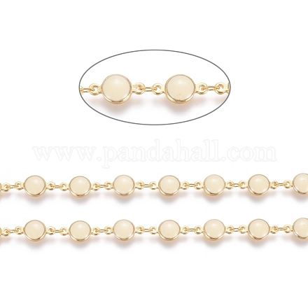 Handgefertigte Perlenketten aus Messing CHC-I028-01G-1
