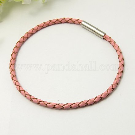 Braided Leather Cord Bracelet Making BJEW-I098-3mm-02-1