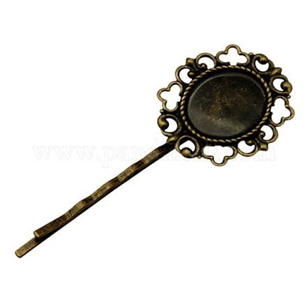 Accessoires bobby épingle à cheveux bronze antique en fer X-PHAR-Q032-AB-1