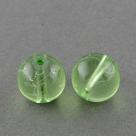 Drawbench Transparent Glass Beads Strands GLAD-Q012-14mm-05-1