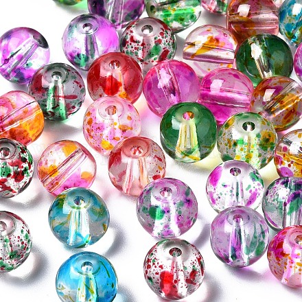 Perles de verre peintes par pulvérisation transparent DGLA-N033-11-1