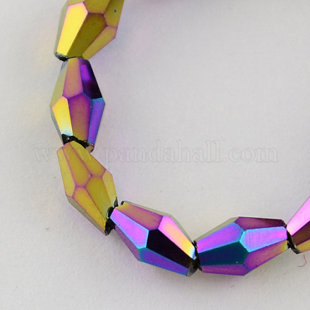Electroplate Glass Beads EGLA-R070-14-1