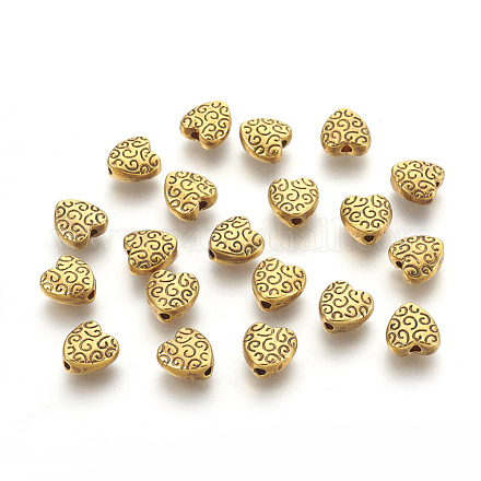 Perles en alliage de style tibétain X-PALLOY-5911-AG-NR-1