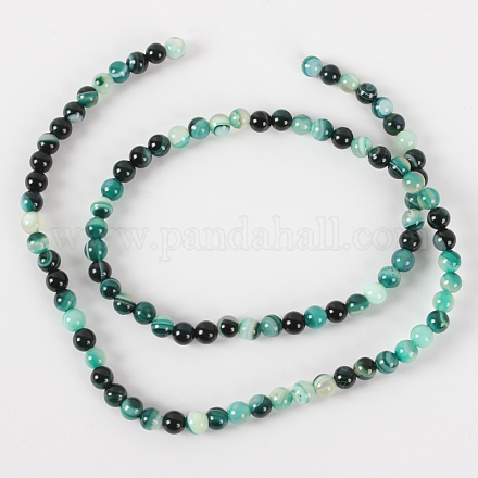 Chapelets de perles rondes en pierre d'agate naturelle G-E231-09-1