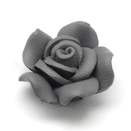 Ручной полимерные глины цветок бусины CLAY-Q221-16-1