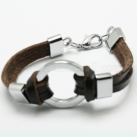 Lien en cuir imitation bracelet X-B304-10-1