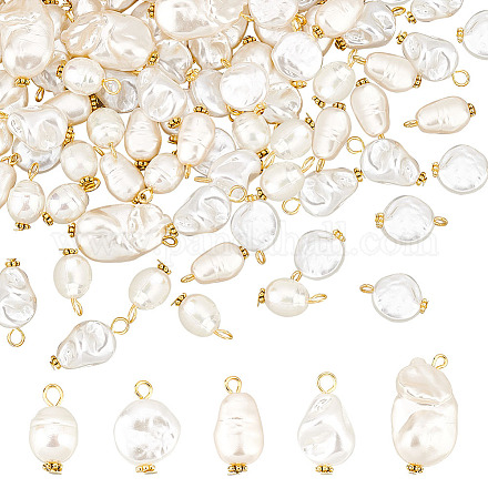 Arricraft 100 pièces 5 style abs plastique imitation perles pendentif KY-AR0001-12-1