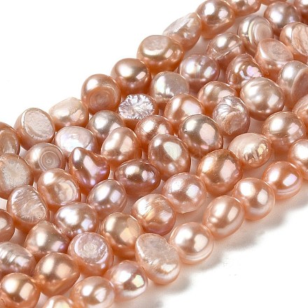 Fili di perle di perle d'acqua dolce coltivate naturali PEAR-E017-29-1