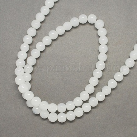 Jelly Style Round Spray Painted Glass Beads Strands X-DGLA-R001-4mm-9-1