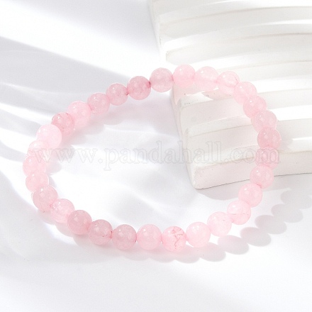 Braccialetti di stirata del branello del quarzo di rosa naturale&nbsp;BJEW-K212-A-045-1