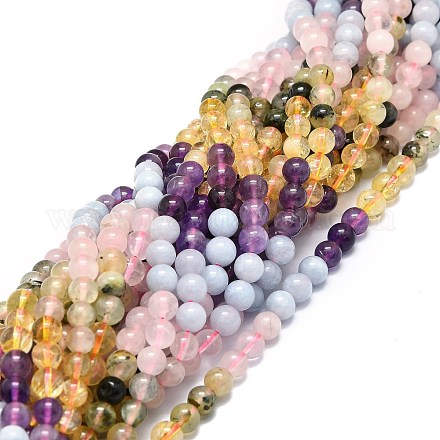Natural Mixed Gemstone Beads Strands G-E576-07A-1