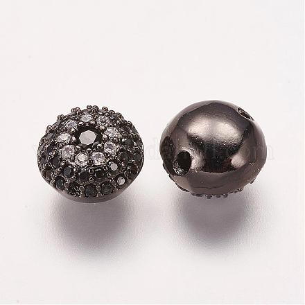 Perles de zircone cubique micro pave en Laiton ZIRC-E113-26B-1