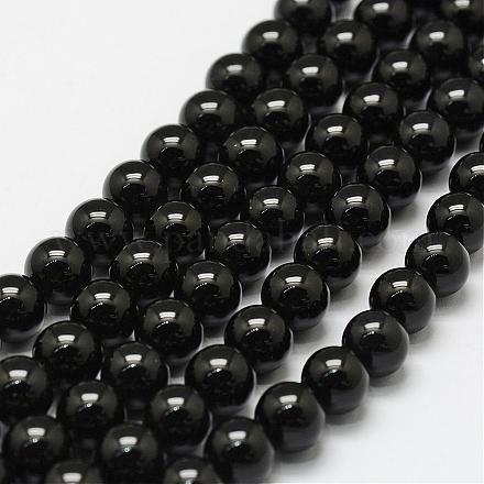 Chapelets de perles d'agate naturelle G-N0309-23-8mm-1