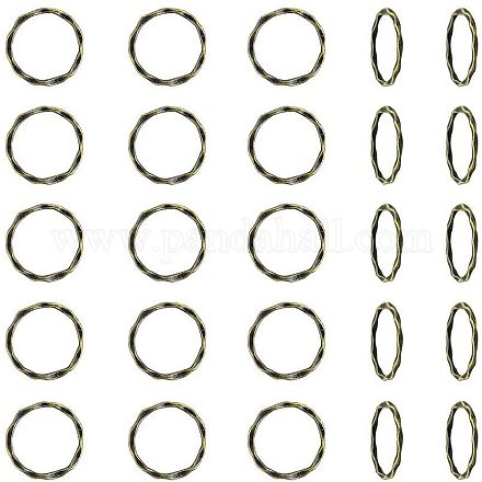 Unicraftale 50pcs anneaux de liaison en alliage de 22mm cadres de cercle de style tibétain reliant bronze antique connecteurs de modèle o liens pour colliers de bricolage fabrication de boucles d'oreilles pendantes PALLOY-UN0001-02AB-FF-1