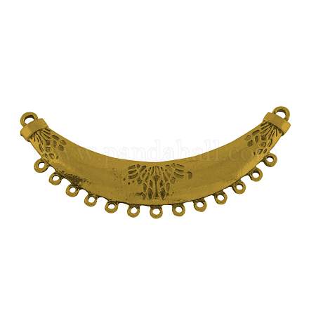 Tibetan Style Alloy Crescent Chandelier Components Links TIBE-S217-AG-RS-1