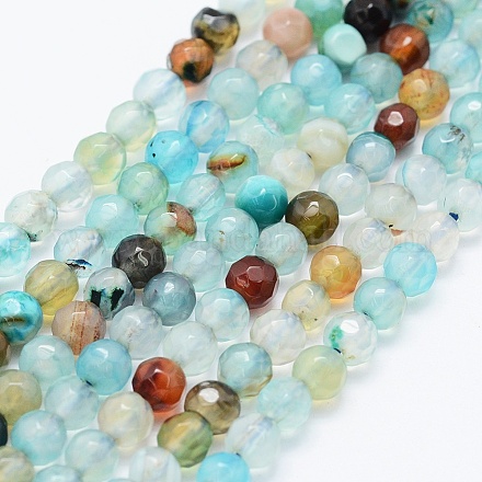 Chapelets de perles d'agate naturelle X-G-E469-12P-1