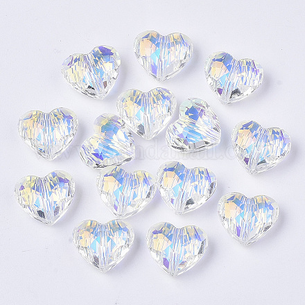 Perles de verre k9 transparentes GGLA-S056-10x12-001AB-1
