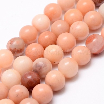 Chapelets de perles en aventurine rose naturel X-G-P257-05-8mm-1
