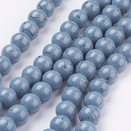 Perles en verre d'effilage GLAD-S074-8mm-84-1