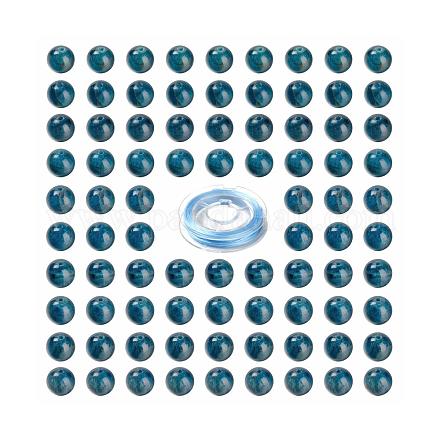Cuentas redondas de apatita natural de 100 pieza de 8 mm DIY-LS0002-54-1
