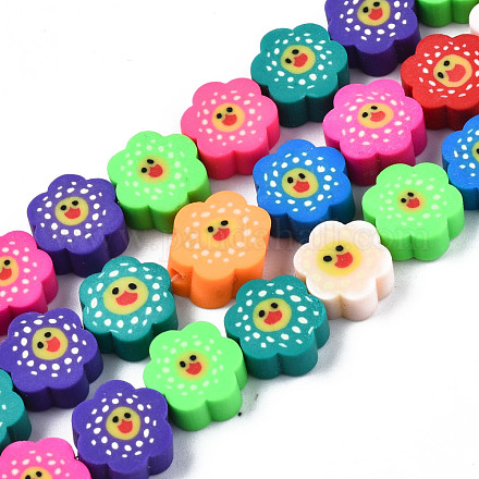 Handmade Polymer Clay Beads Strands CLAY-T020-03-1