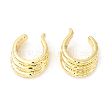 Boucles d'oreilles manchette en laiton placage en rack EJEW-Q770-25G-1