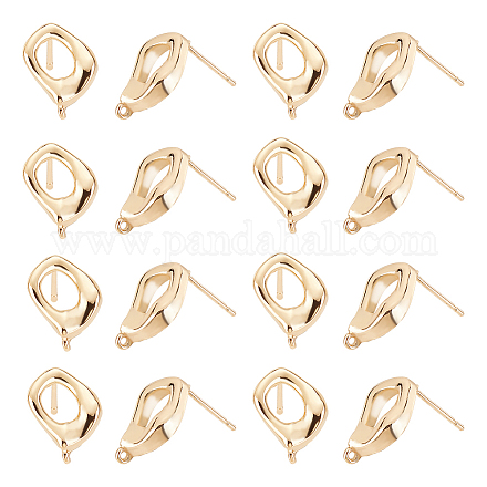 Arricraft 10 paires de boucles d'oreilles en laiton KK-AR0002-55-1