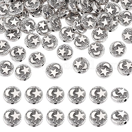 Ph pandahall 100 pièces perles étoiles tibétaines 9mm FIND-PH00006-01-1