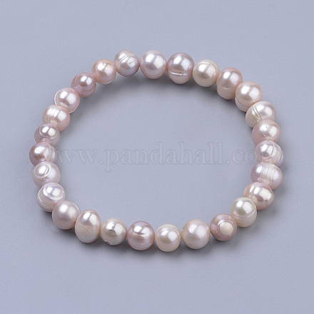 Pulseras del estiramiento de la perla PEAR-S012-58C-1
