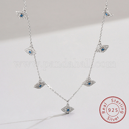 Ожерелья-цепочки из серебра 925 пробы с родиевым покрытием EX1027-2-1