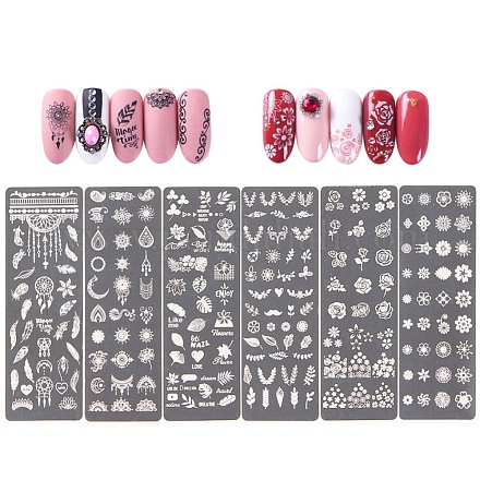 Наборы пластин для штамповки ногтей из нержавеющей стали MRMJ-R082-074-1